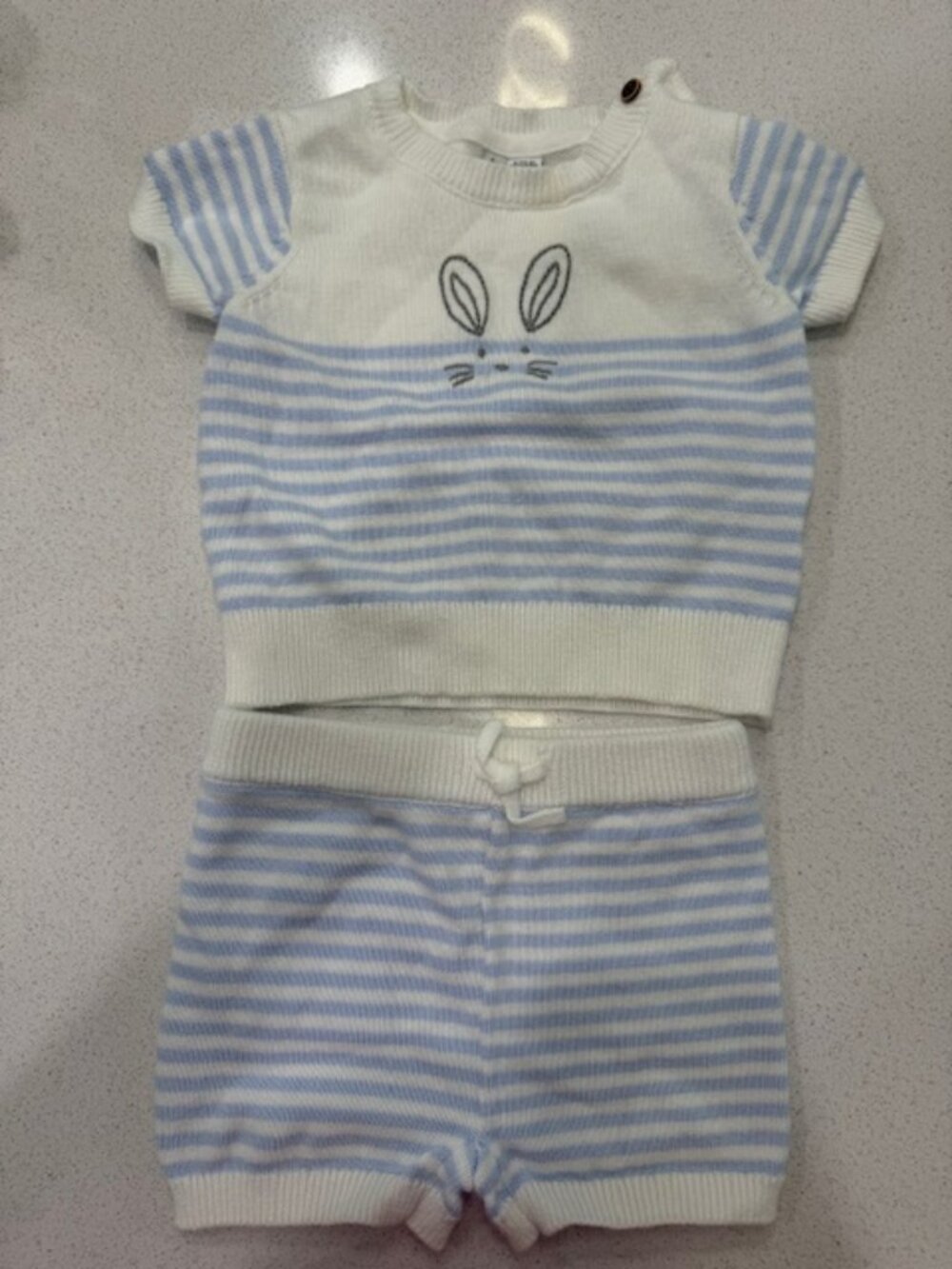 Janie and Jack Baby Striped Bunny Sweater Matching Set